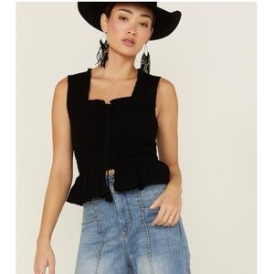 SHYANNE Black 🖤 Tie Corset Top